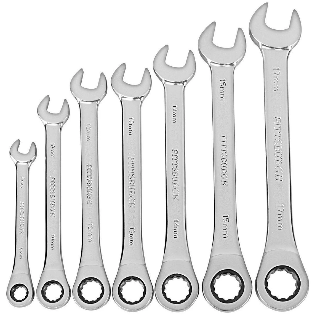 Metric Ratcheting Combination Wrench Set, 7-Piece