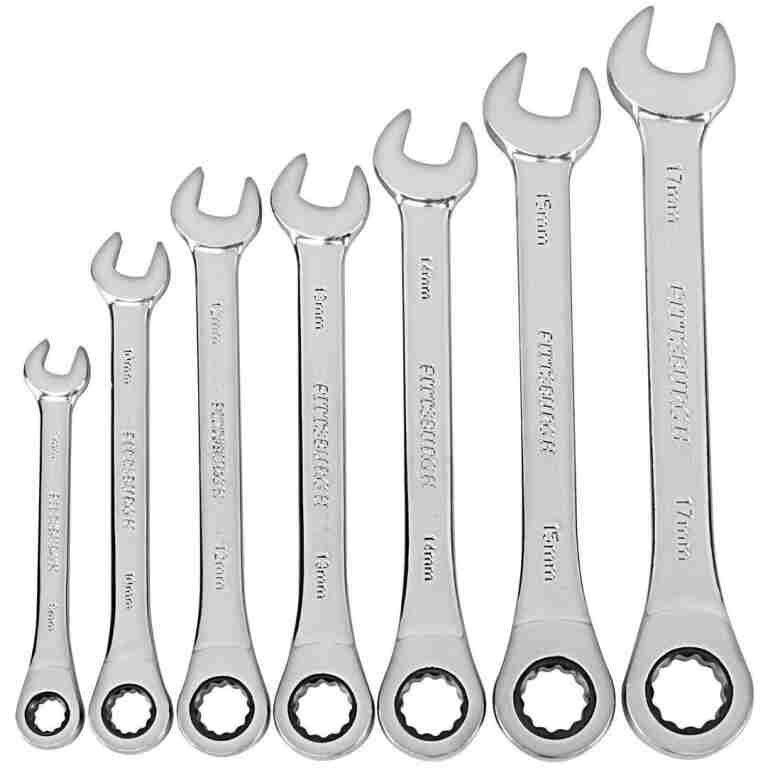 Metric Ratcheting Combination Wrench Set, 7-Piece