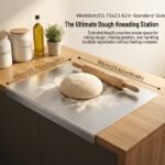 316 Stainless Steellarge Size Stainless Steel Countertop Protector Cutting Board with L-Shape Lip, Heavy Duty Food Grade Anti-Bacterial Metal Pastry Board, Scratch Resistant Kitchen Worktop Guard for Chopping Kneading Baking, Multiple Sizes Available - Image 7