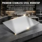 316 Stainless Steellarge Size Stainless Steel Countertop Protector Cutting Board with L-Shape Lip, Heavy Duty Food Grade Anti-Bacterial Metal Pastry Board, Scratch Resistant Kitchen Worktop Guard for Chopping Kneading Baking, Multiple Sizes Available - Image 10