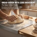 316 Stainless Steellarge Size Stainless Steel Countertop Protector Cutting Board with L-Shape Lip, Heavy Duty Food Grade Anti-Bacterial Metal Pastry Board, Scratch Resistant Kitchen Worktop Guard for Chopping Kneading Baking, Multiple Sizes Available - Image 3