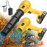 Turbo Blower, 20000RPM Electric Cordless Leaf Blower, 20V 2.0/4.0AH Battery Jet Dry Blower, High Pressure Air Blower, Jet Blower Car Dryer, Hand Held Snow Blower, Home Outdoor, Blowing Leaves And Dust, Birthday Or Holiday Gifts - Image 9
