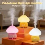 Mushroom Cool Mist Humidifier for Bedroom - Creative Soundwave Technology Essential Oil Diffuser with 7-Color LED Night Light, Touch Control Aroma Humidifier, Quiet Indoor Air Humidifier for Home, Plants & Office