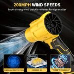Powerful 50000RPM Cordless Leaf Blower, 20V Turbo Air Blower for Car Drying, Leaf Snow Dust Blowing, with Battery, Perfect Christmas Gift, Holiday Gift Idea, Home Outdoor Cleaning Tool - Image 16