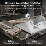 316 Stainless Steellarge Size Stainless Steel Countertop Protector Cutting Board with L-Shape Lip, Heavy Duty Food Grade Anti-Bacterial Metal Pastry Board, Scratch Resistant Kitchen Worktop Guard for Chopping Kneading Baking, Multiple Sizes Available - Image 8