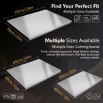 316 Stainless Steellarge Size Stainless Steel Countertop Protector Cutting Board with L-Shape Lip, Heavy Duty Food Grade Anti-Bacterial Metal Pastry Board, Scratch Resistant Kitchen Worktop Guard for Chopping Kneading Baking, Multiple Sizes Available - Image 6