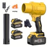 Powerful 50000RPM Cordless Leaf Blower, 20V Turbo Air Blower for Car Drying, Leaf Snow Dust Blowing, with Battery, Perfect Christmas Gift, Holiday Gift Idea, Home Outdoor Cleaning Tool