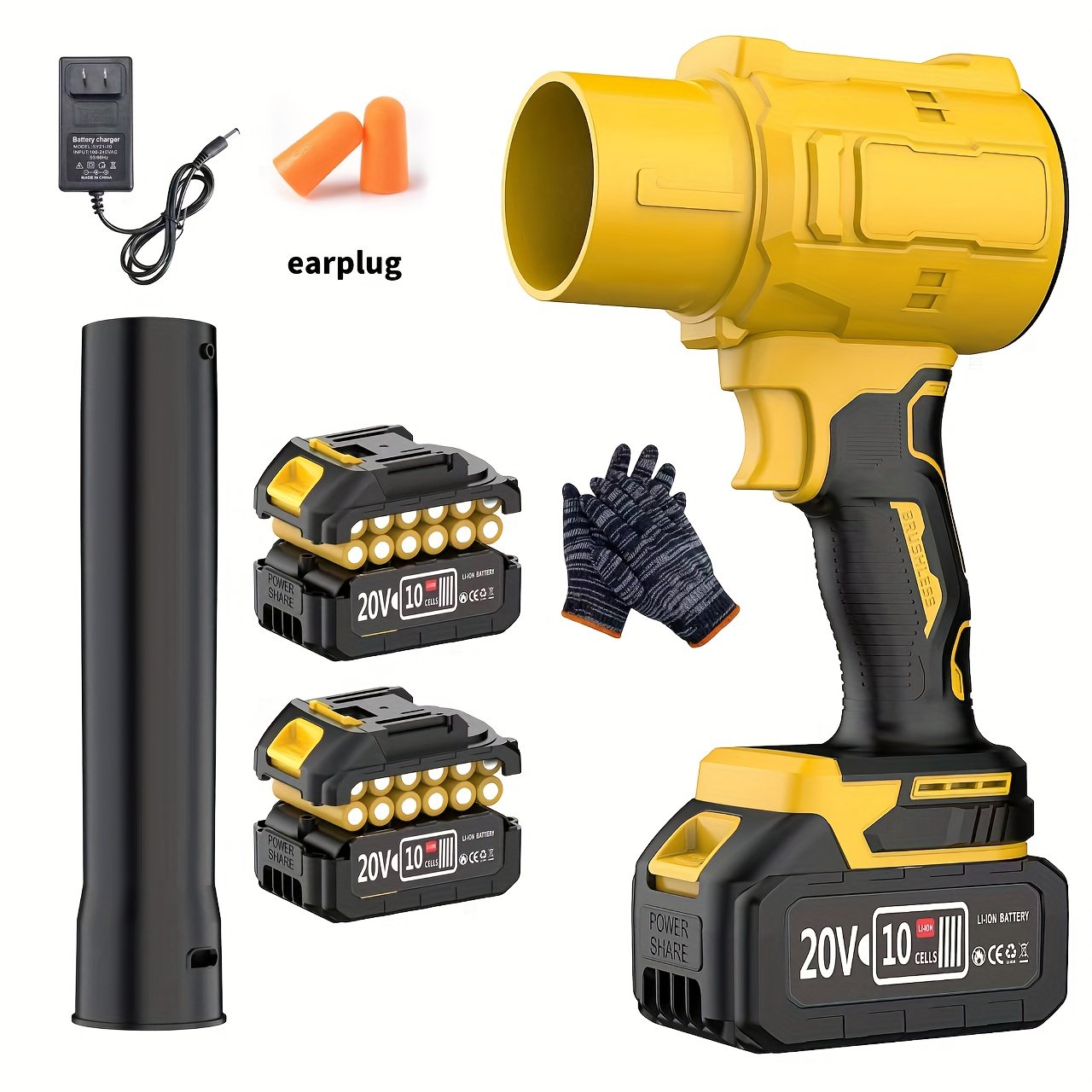 product-fancy-a9f62958-eff6-404a-876b-95be6de2ec33 Powerful 50000RPM Cordless Leaf Blower, 20V Turbo Air Blower for Car Drying, Leaf Snow Dust Blowing, with Battery, Perfect Christmas Gift, Holiday Gift Idea, Home Outdoor Cleaning Tool - Image 1