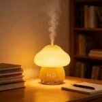 Mushroom Cool Mist Humidifier for Bedroom - Creative Soundwave Technology Essential Oil Diffuser with 7-Color LED Night Light, Touch Control Aroma Humidifier, Quiet Indoor Air Humidifier for Home, Plants & Office - 图片 4