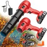 Turbo Blower, 20000RPM Electric Cordless Leaf Blower, 20V 2.0/4.0AH Battery Jet Dry Blower, High Pressure Air Blower, Jet Blower Car Dryer, Hand Held Snow Blower, Home Outdoor, Blowing Leaves And Dust, Birthday Or Holiday Gifts - Image 3