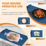 Smart Electric Warming Tray with Adjustable Temperature, a Flexible Silicone Hot Plate for Precision Heating, Ideal for Holiday Buffets and Parties - Image 5