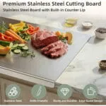 304 Stainless Steel Cutting Board for Household Use, Kitchen Supplies, Meal Preparation, Pre Meal Preparation Tools, Modern Cutting Surfaces, Fashionable Kitchen Tools, Rust Proof Materials, Easy to Clean, Multifunctional Cutting Pads - Image 2