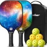 Hicober Pickleball Paddles Set of 2, USAPA Approved, 6 Balls, Orange Blue | USA Pickleball approved, fiberglass paddles with cushion grip and 6 balls : Sports & Outdoors