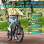GWEIT Electric Bike for Adults, 750W Peak Ebike with 48V 10.4Ah Removable Battery, Up to 20MPH 55 Miles, 26 inch Adult Electric Bicycles , Step-Thru E-Bike for Adult - 图片 8