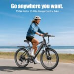 GWEIT Electric Bike for Adults, 750W Peak Ebike with 48V 10.4Ah Removable Battery, Up to 20MPH 55 Miles, 26 inch Adult Electric Bicycles , Step-Thru E-Bike for Adult - 图片 17