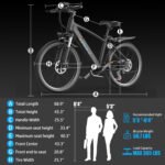 GWEIT Electric Bike for Adults, 750W Peak Ebike with 48V 10.4Ah Removable Battery, Up to 20MPH 55 Miles, 26 inch Adult Electric Bicycles , Step-Thru E-Bike for Adult - 图片 19