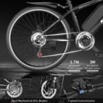 GWEIT Electric Bike for Adults, 750W Peak Ebike with 48V 10.4Ah Removable Battery, Up to 20MPH 55 Miles, 26 inch Adult Electric Bicycles , Step-Thru E-Bike for Adult - 图片 24