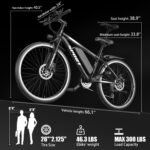 GWEIT Electric Bike for Adults, 750W Peak Ebike with 48V 10.4Ah Removable Battery, Up to 20MPH 55 Miles, 26 inch Adult Electric Bicycles , Step-Thru E-Bike for Adult - 图片 27