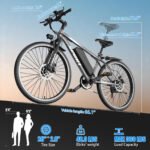 GWEIT Electric Bike for Adults, 750W Peak Ebike with 48V 10.4Ah Removable Battery, Up to 20MPH 55 Miles, 26 inch Adult Electric Bicycles , Step-Thru E-Bike for Adult - 图片 33