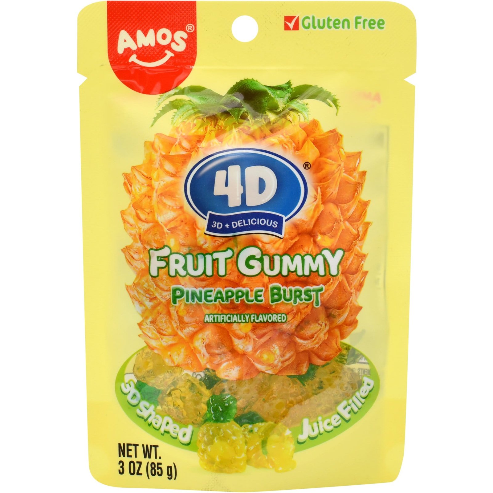 AMOS 4D GUMMY FRUITS BURST-PINEAPPLE AMOS 4D GUMMY FRUITS BURST-PINEAPPLE