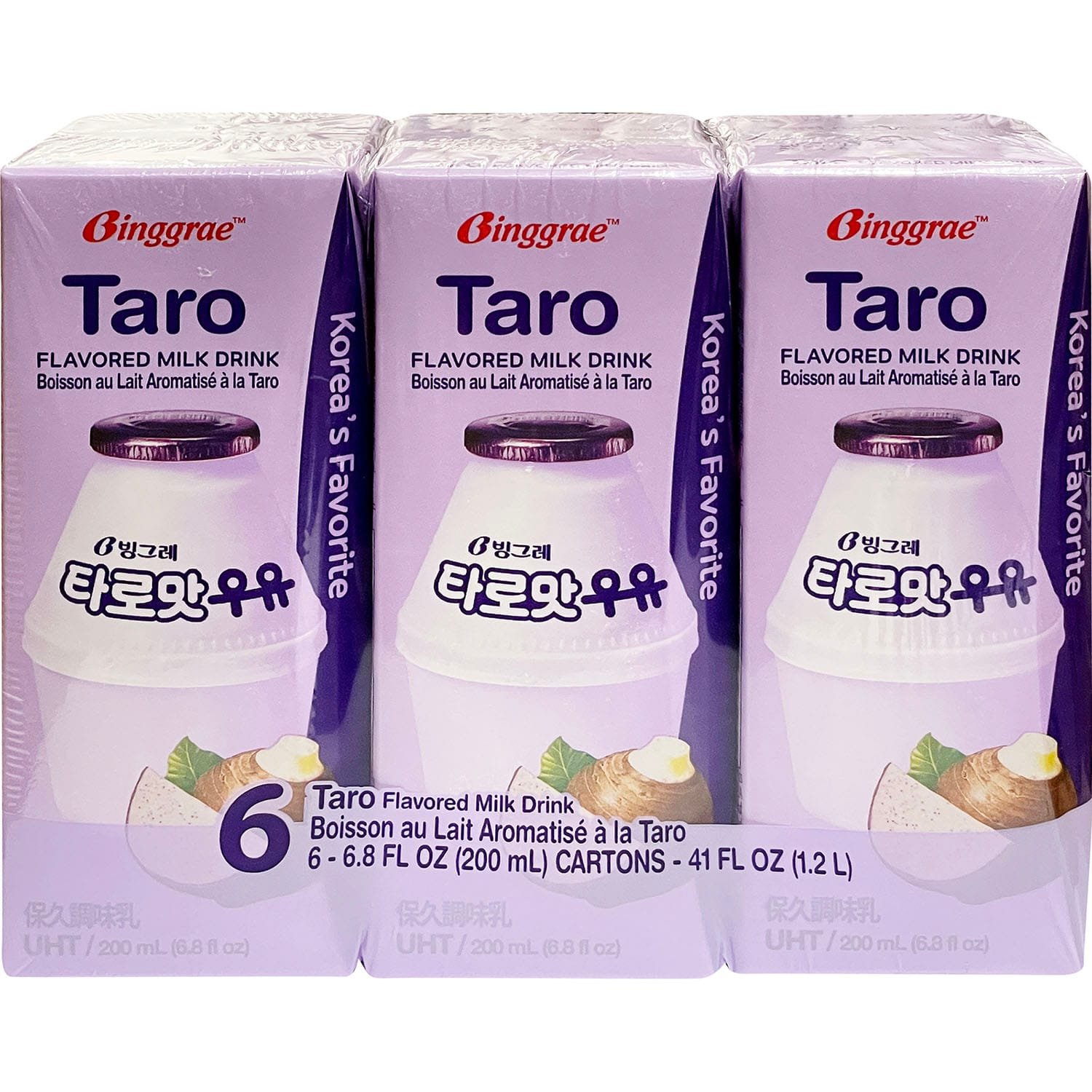 Binggrae Milk Drk 6Pk-Taro Binggrae Milk Drk 6Pk-Taro