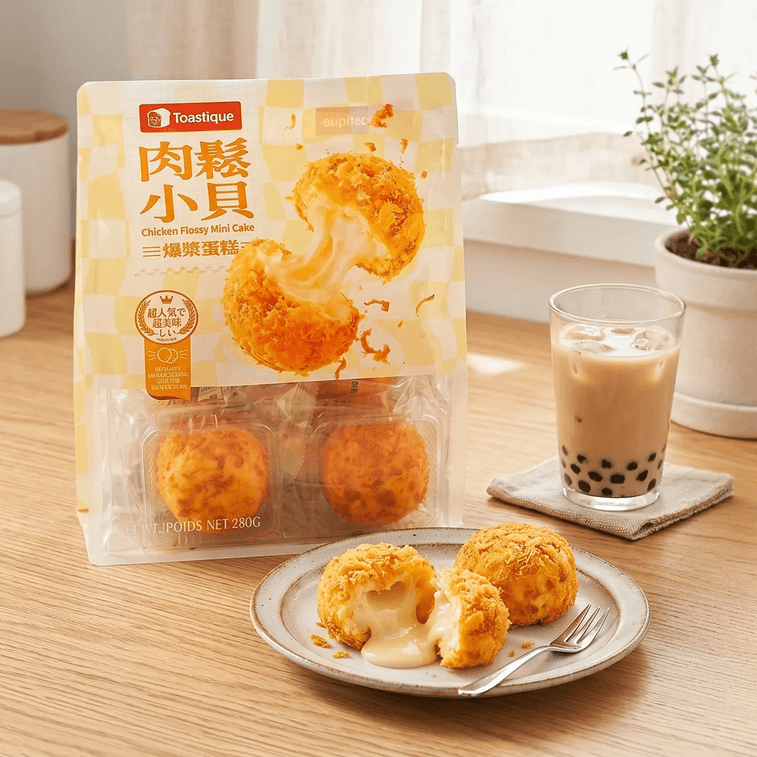 鸡肉松戚风蛋糕配熔岩馅 9.88 盎司 【早餐和下午茶点心】