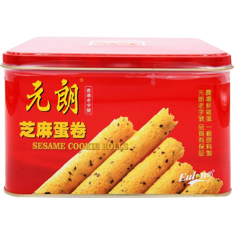 尤龙芝麻蛋卷罐
