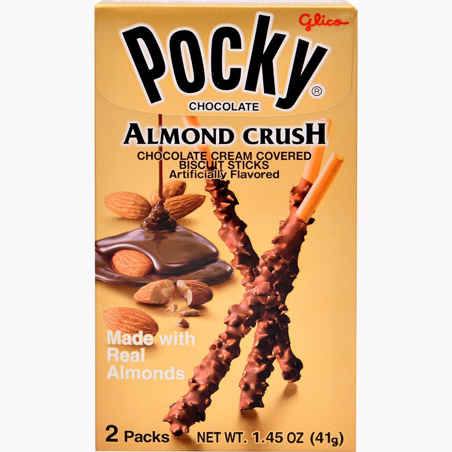 Glico Almond Crsh Pocky-Yellow Glico Almond Crsh Pocky-Yellow