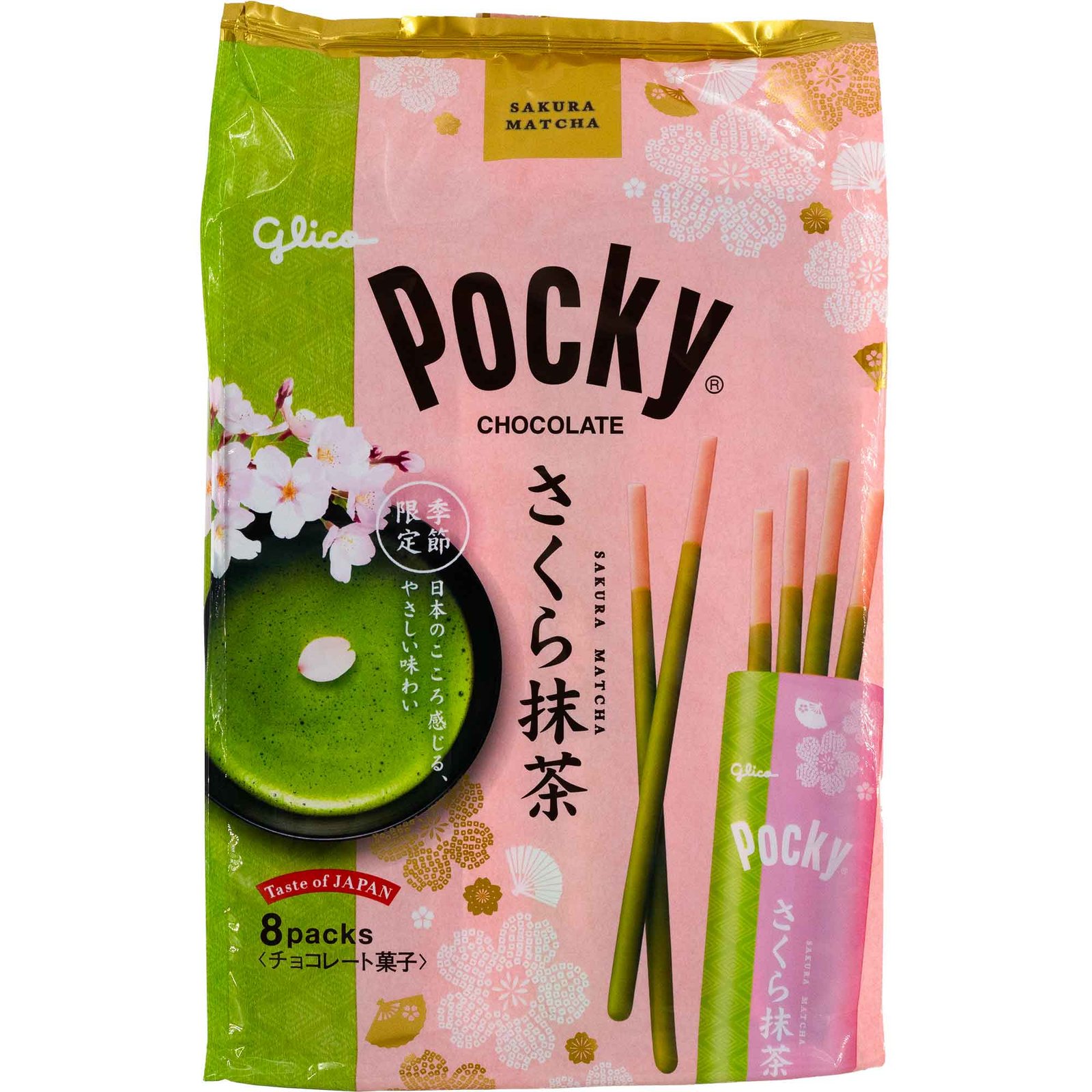Glico Pocky Sakura Matcha 9P Glico Pocky Sakura Matcha 9P