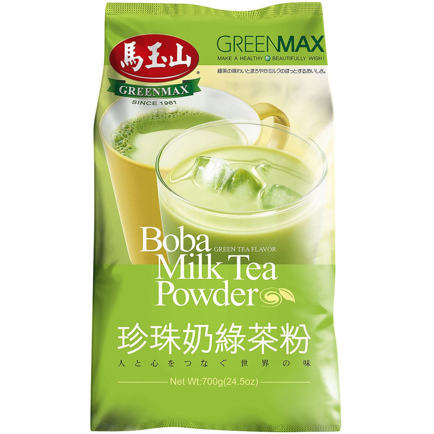 Greenmax Boba Mlk Tea Pwdr Green Lg/Bag Greenmax Boba Mlk Tea Pwdr Green Lg/Bag