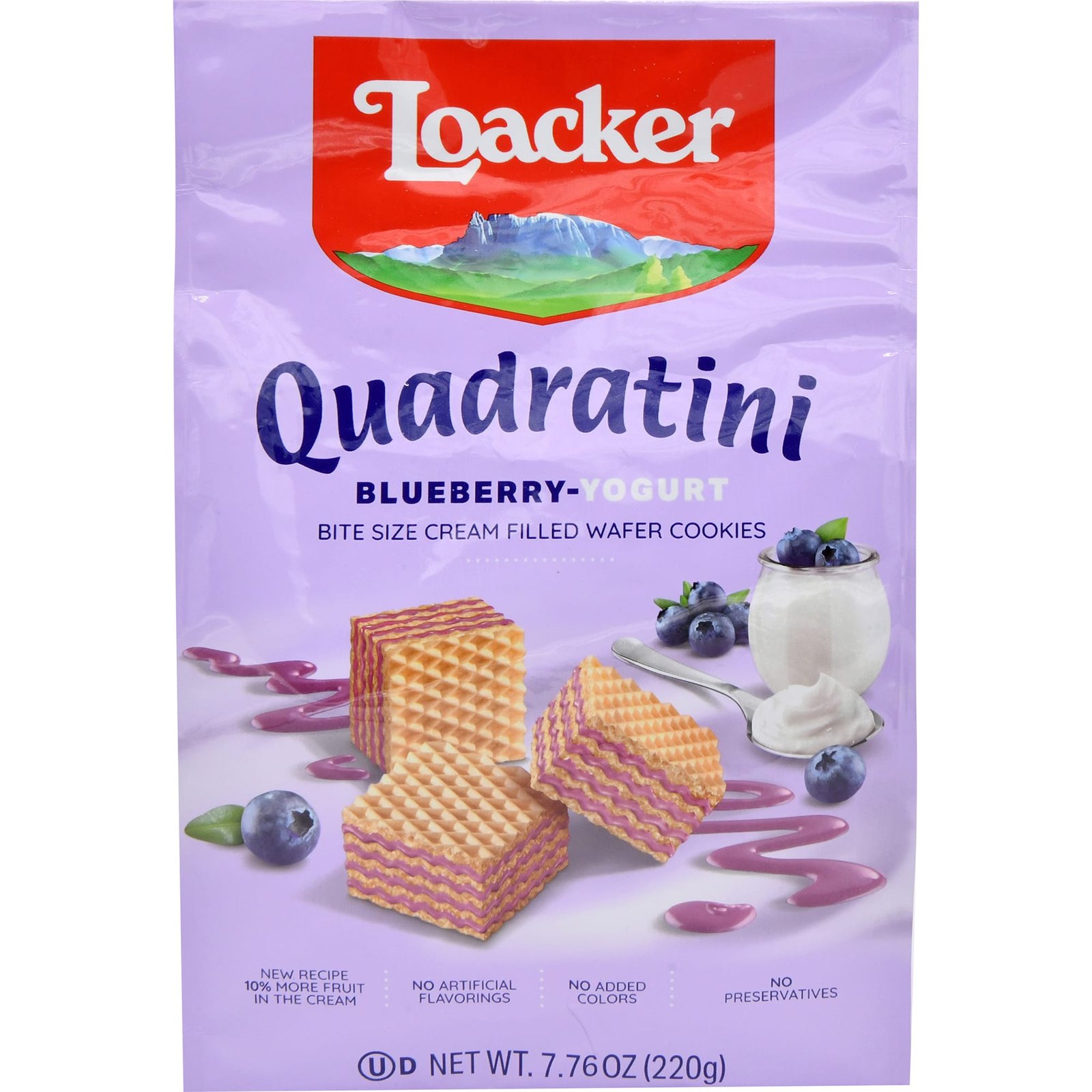 Loacker Quadratini Blueberry -Yogurt Loacker Quadratini Blueberry -Yogurt