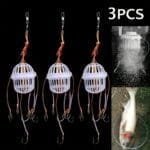 3pcs Fishing Water Monster Explosion Hook for Carp And Grass Carp - White, Flip Hook, Multiple Pieces, Silicone Material - Image 2
