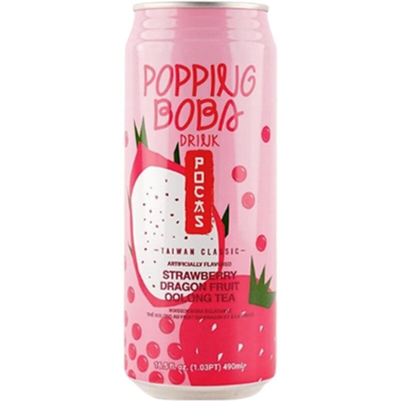 STWBRY DRAGONFRUIT OOLONG TEA W/POP BOBA