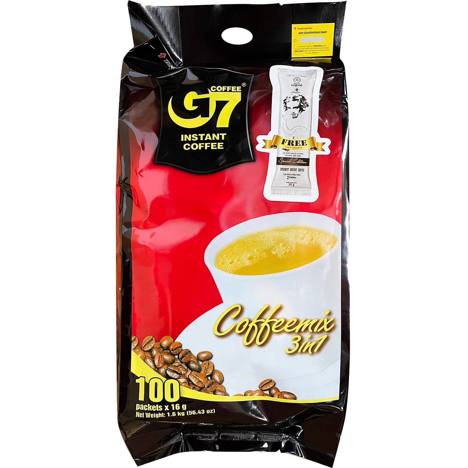 T/N G7 3 In 1 Inst Coffee 100 Sticks T/N G7 3 In 1 Inst Coffee 100 Sticks