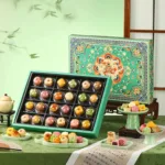 Tang Palace Culinary Record Mooncake Pastry Gift Box,24pieces 17.71 oz【Red Bean+Coconut Hazelnut+Cocoa+Lychee Pineapple】
