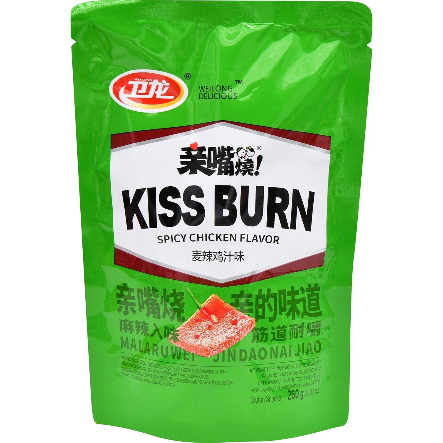 Weilong Kiss Burn Spicy Chicken Flv 260G Weilong Kiss Burn Spicy Chicken Flv 260G